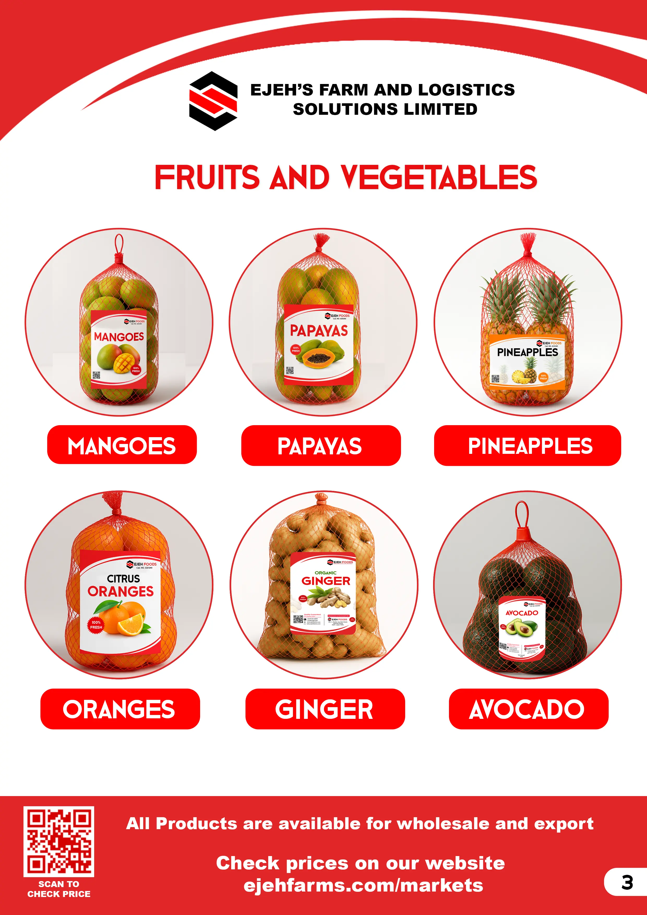 Fruits and Vegetables